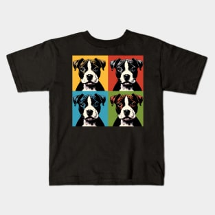 Pop Retro Staffordshire Bull Terrier Art - Cute Puppy Kids T-Shirt